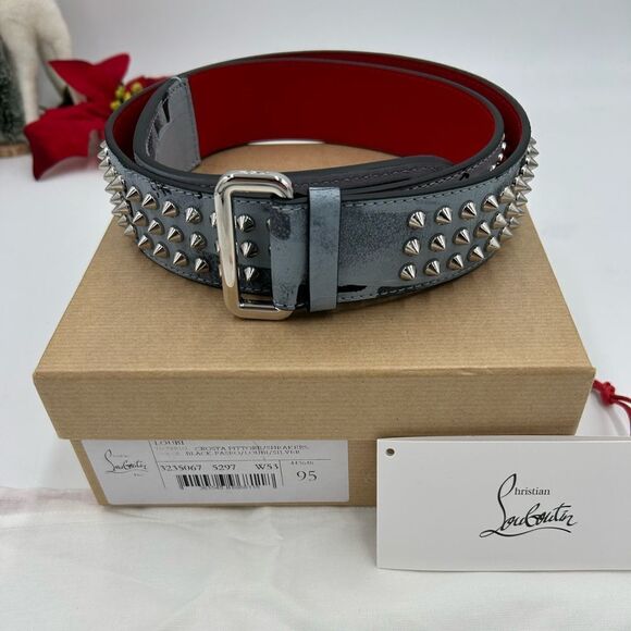 Men’s Christian Louboutin loubi spike belt size 95 cm/38 inches made in Italy - Picture 1 of 7